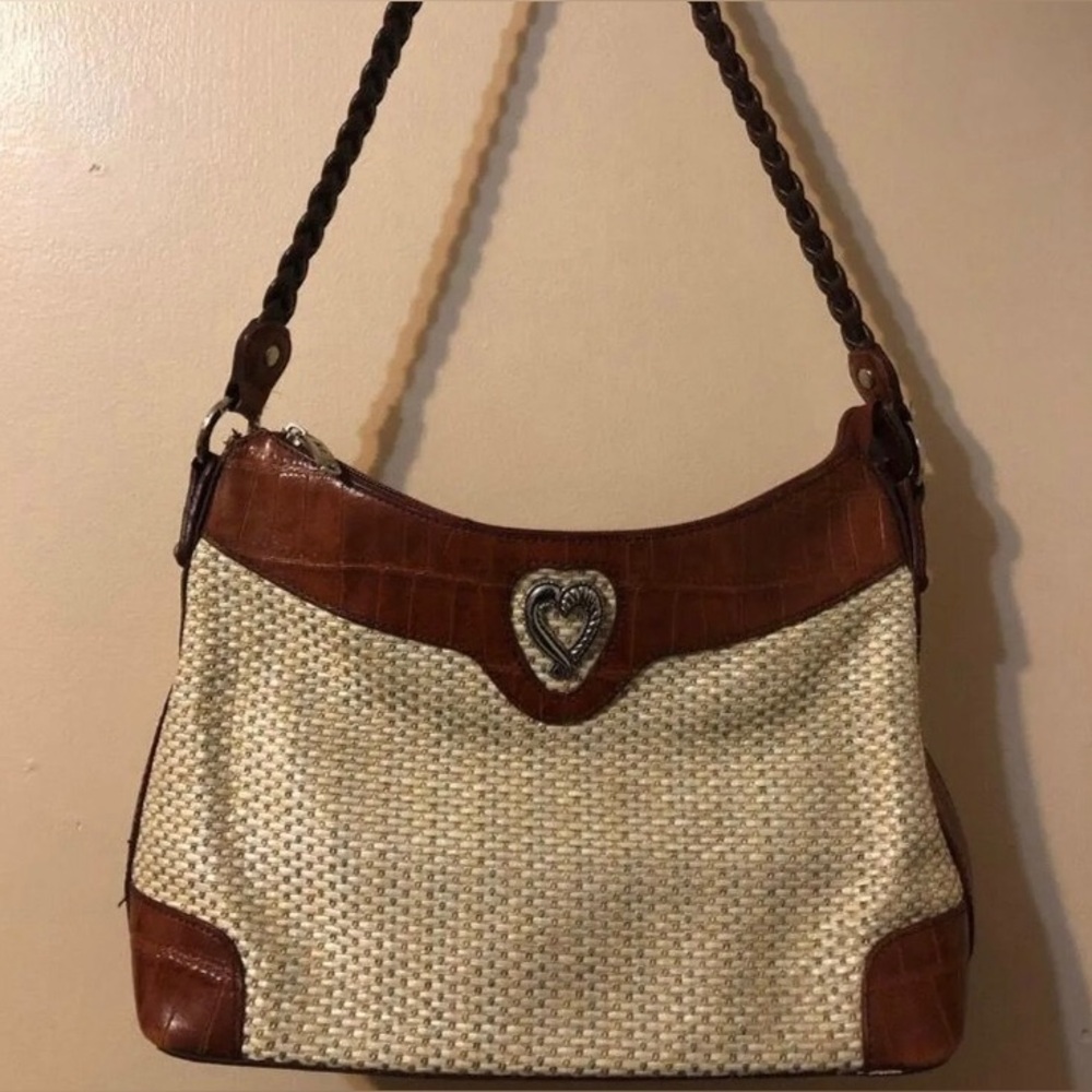 Vintage M.C. Marc Chantal Canvas and Leather Shoulder Crossbody Bag
